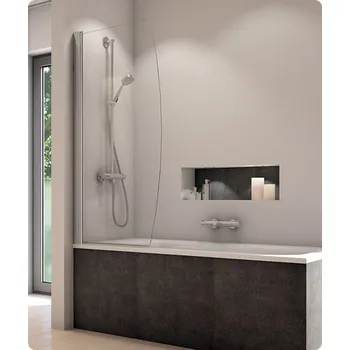 Vanová zástěna SOLB1 - jednodílná vanová zástěna 85 cm, profil aluchrom SOLB1085050