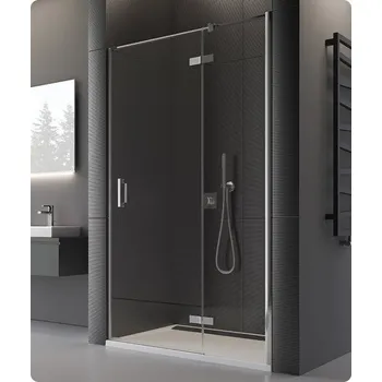 Sprchové dveře PU13P - jednokřídlé dveře s pevnou stěnou v rovině levé 140 cm, profil PU13PG140