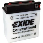 Motobaterie EXIDE BIKE Conventional 11Ah, 6V, 6N11A-1B