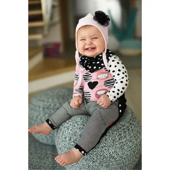 Kojenecké oblečení pruhované tepláčky s nízkým sedem