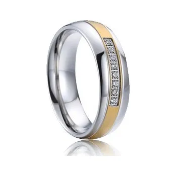 Prsten 7AE AN1020 Dámský snubní prsten se zirkony - velikost 56 - AN1020-D-56