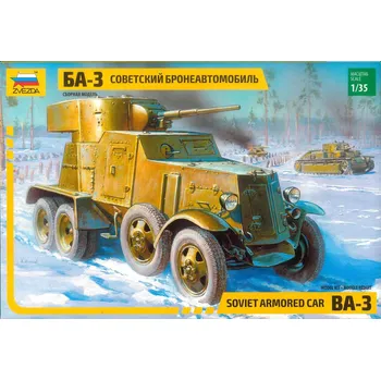Plastikový model Zvezda BA-3 Armored Car 1:35