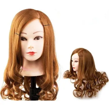 Elementrix Česací cvičná hlava pro kadeřníky kaštanová