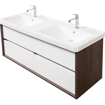 Koupelnový nábytek Fluorit - spodní skříňka pod dvojumyvadlo Jika Cubito 130 cm, 4 zásuvky, závěsná FL1304Zxy