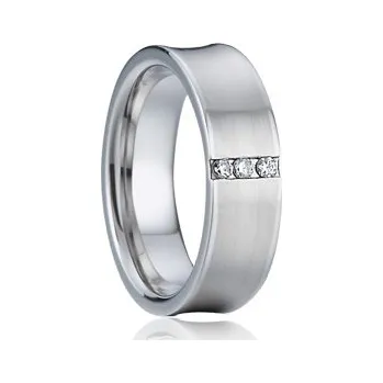 Prsten 7AE AN1006 Dámský snubní prsten se zirkony - velikost 49 - AN1006-D-49