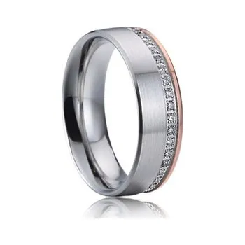 Prsten 7AE AN1024 Dámský snubní prsten se zirkony - velikost 56 - AN1024-D-56