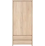 Šatní skříň Kaspian SZF2D2S, dub sonoma - BRW