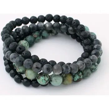 Souprava šperků Sada náramků africký tyrkys