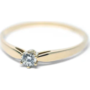 Prsten Zásnubní prsten s diamantem ze žlutého zlata - velikost libovolná J-29930-18 (J-29930-18 - POŠTOVNÉ ZDARMA!! - libovolná velikost)
