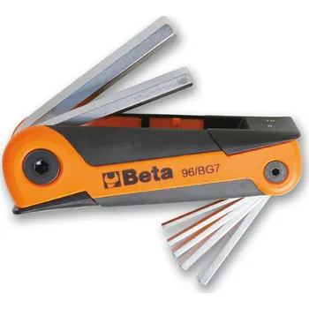 Klíč SADA INBUSOVÝCH KLÍČŮ-MODEL 96/BG7 7 KS 2,5-10MM, V RUKOJETI (Set šestihranných zástrčných klíčů, chromovaných, s plastovou podporou)