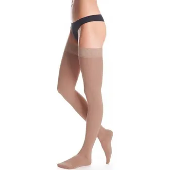 Dámské punčochy Stehenní punčochy kompresivní Cotton II.K.T. lem Barva: bronz, Délka: normál, Velikost: 4, Špice: uzavřená