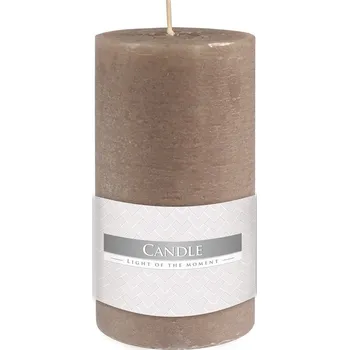 Svíčka Bispol Rustic válcová svíčka 70/130 šedá