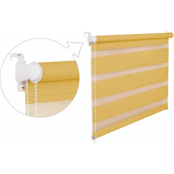 Roleta ZEBRA-SHOP Roleta DEN A NOC / MINI / STANDARD / žlutá / BH 31 Barva mechanizmu: bílá, Výška: 220, Šířka: 40