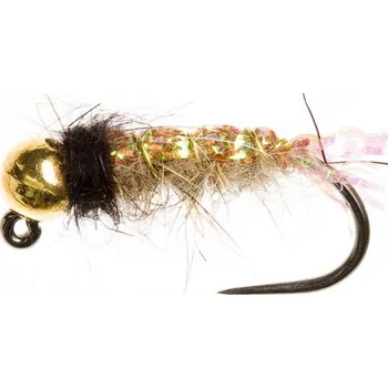 Rybářský háček Tungstenový jig se zlatou hlavičkou béžový, vel. 10