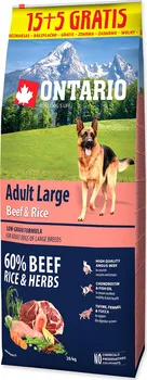 Krmivo pro psa Ontario Adult Large Beef/Rice