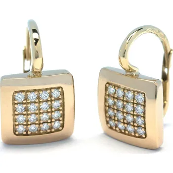 Náušnice Luxusní zlaté náušnice s diamanty ze žlutého zlata na patent J-29939-18 (J-29939-18 - POŠTOVNÉ ZDARMA!!)