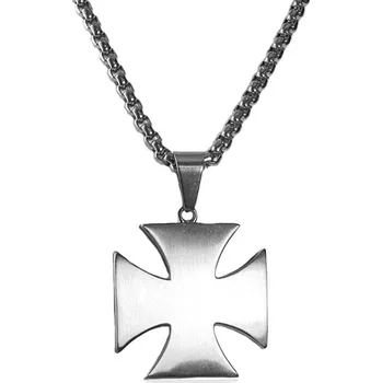 Náhrdelník BM Jewellery Náhrdelník keltský kříž z chirurgické oceli S217120 stříbrná