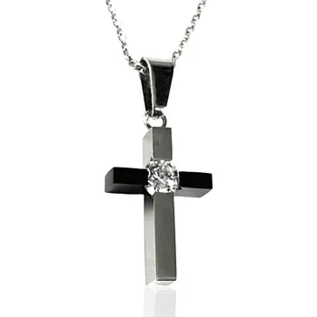 Náhrdelník Dámský náhrdelník z chirurgické oceli - křížek S106070