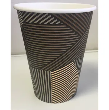 Jednorázové nádobí Kelímek na kávu pruhy 100ml (cena za 50ks)