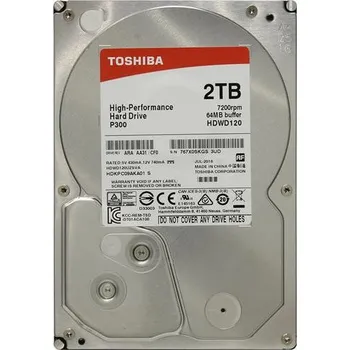 Interní pevný disk Toshiba P300 2 TB (HDWD120UZSVA)