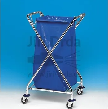 Pytle na odpadky vozík X na papírový odpad pochromovaný