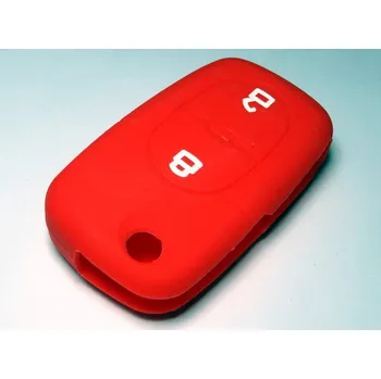 Autoklíč Silikonový obal na klíč Audi - barva červená