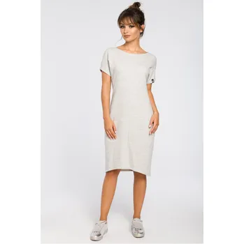 Dámské šaty Dámské šaty Be B050 světle šedé EU velikost: S
