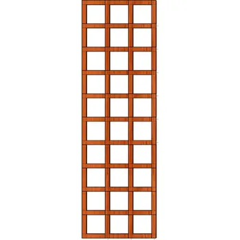 Opora na rostlinu Ozdobná dřevěná mřížka na zeď - Klára 60x185 (Ozdobná dřevěná mřížka na zeď - Klára 60x185, oko 10x10 cm)