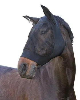 Koňská maska proti hmyzu FinoStretch proti hmyzu černá