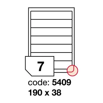Samolepící etiketa Samolepící etikety Rayfilm Office 190x38 mm 300 archů, inkjet, R0105.5409D