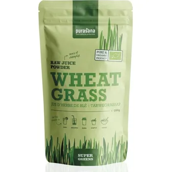 Přírodní produkt Purasana Wheat Grass Raw Juice Powder BIO 200 g
