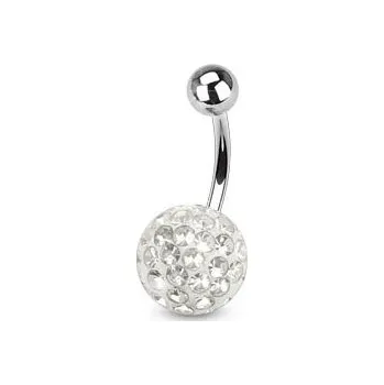 Piercing Šperky4U Piercing do pupíku s kamínky Crystals From Swarovski® CRYSTAL - BS01015C-08