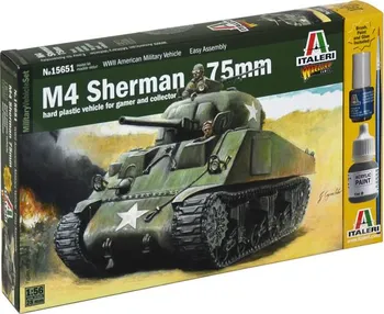 Plastikový model Italeri Wargames M4 Sherman 75mm 1:56