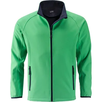 Pánská vesta Pánská Softshell bunda Promo JN1130 Barva: Zelená / modrá námořní, Velikost: 3XL