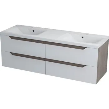 Koupelnový nábytek Sapho Wave 149,7 x 50 x 47,8 cm, bílá/maliwenge