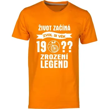 TUKAN AGENCY Pánské tričko Zrození Legend 19?? cyklo Barva: Oranžová, Velikost: S