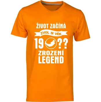 Pánské tričko TUKAN AGENCY Pánské tričko Zrození Legend 19?? rybář Barva: Oranžová, Velikost: S