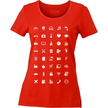 Dámské tričko TUKAN AGENCY Dámské tričko pro cestovatele Urban World Barva: Červená rajská, Velikost: M