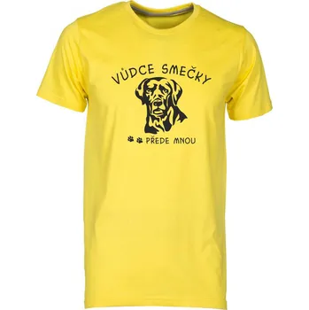 TUKAN AGENCY Pánské tričko Vůdce smečky Labrador Barva: Žlutá, Velikost: M