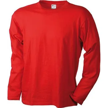 Pánské tričko Daiber Pánské triko s dlouhým rukávem Medium JN913 Barva: Červená, Velikost: M