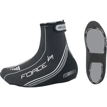 Cyklistické návleky Force PU Dry černé návleky na boty
