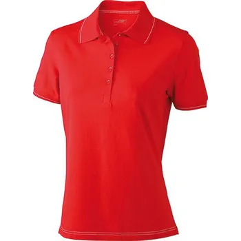 Dámské tričko Daiber Dámská elastická polokošile Elastic JN568 Barva: Červená - Bílá, Velikost: L
