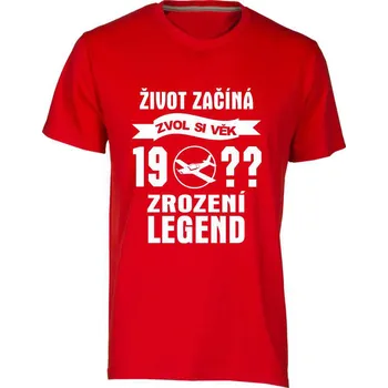 Pánské tričko TUKAN AGENCY Pánské tričko Zrození Legend 19?? pilot Barva: Červená, Velikost: S