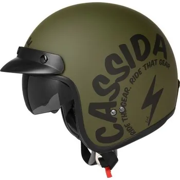 Helma na motorku Cassida Oxygen Gear zelená matná/černá