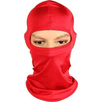 Helma na motorku Moto kukla červená (Kukla do moto přilby modrá)