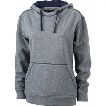 Dámská mikina Dámská mikina Lifestyle Hoody JN960 Barva: Šedý melír - Modrá námořní, Velikost: M