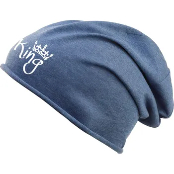 Čepice TUKAN AGENCY Čepice Bio Cotton King Barva: Modrá denim melír