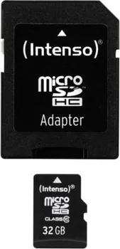Paměťová karta Intenso microSDHC 32 Class 10 + SD adaptér (3413480)