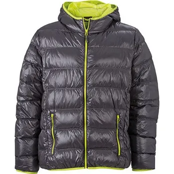 Pánská bunda Daiber Pánská péřová bunda Down Jacket JN1060 Barva: Carbon - Žlutá acid, Velikost: XL