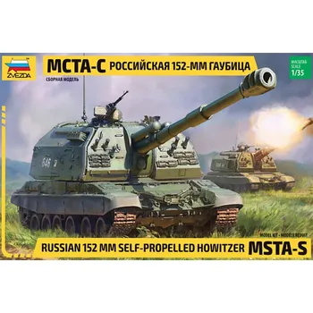 Plastikový model Zvezda Russian 152mm Self-propelled Howitzer MSTA-S 1:35
